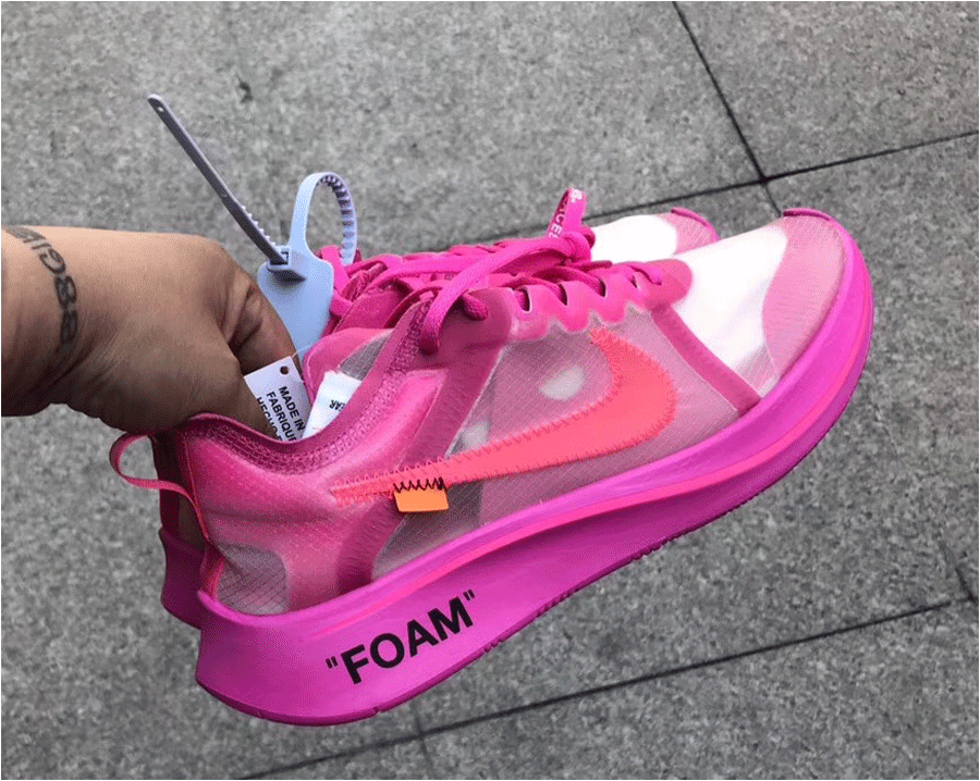 nike off white shoes pink