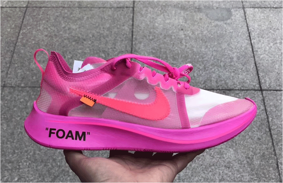 zoom fly x off white pink