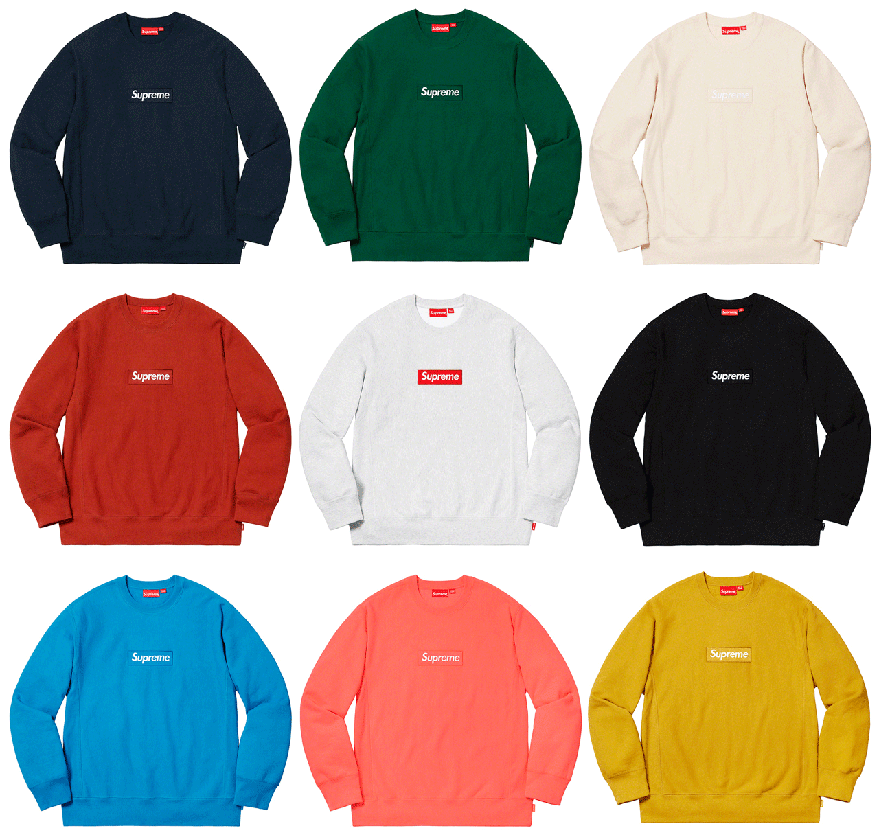 box logo crewneck sweatshirt 2018