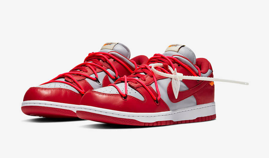 dunk low off white red
