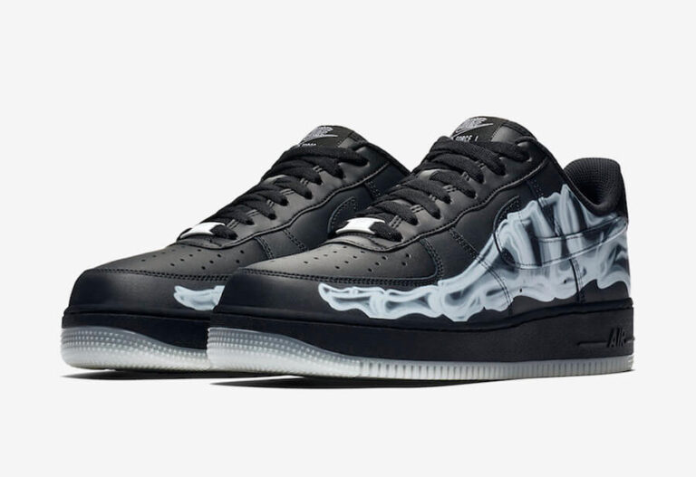 air force 1 low skeleton black