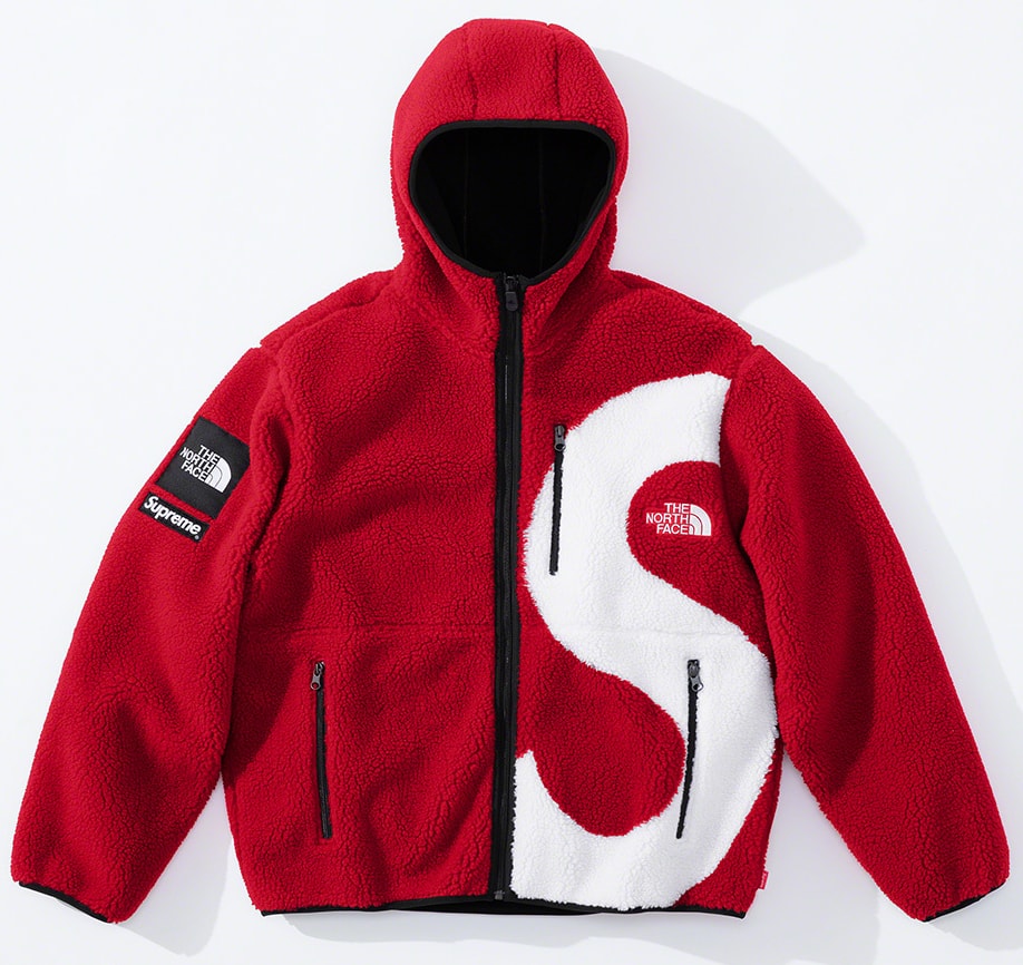 【美品】Supreme Sロゴ　フリース　The North Face パーカー